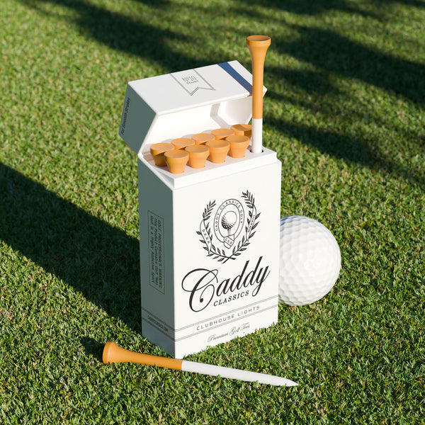 New Par Golf Tee Holder + 10 Plastic Tees | Caddy Classics