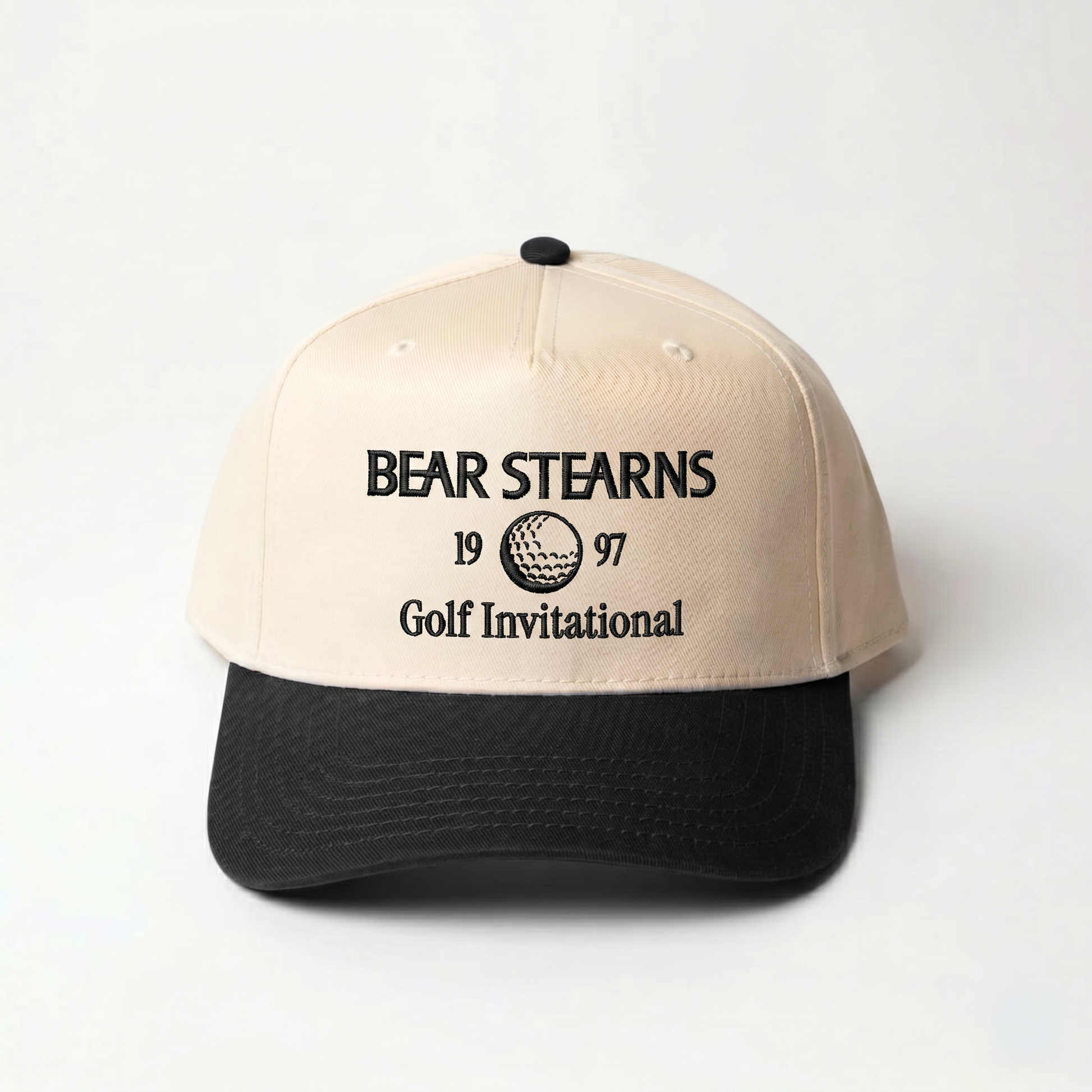 Bear Stearns Invitational golf hat in black — front view