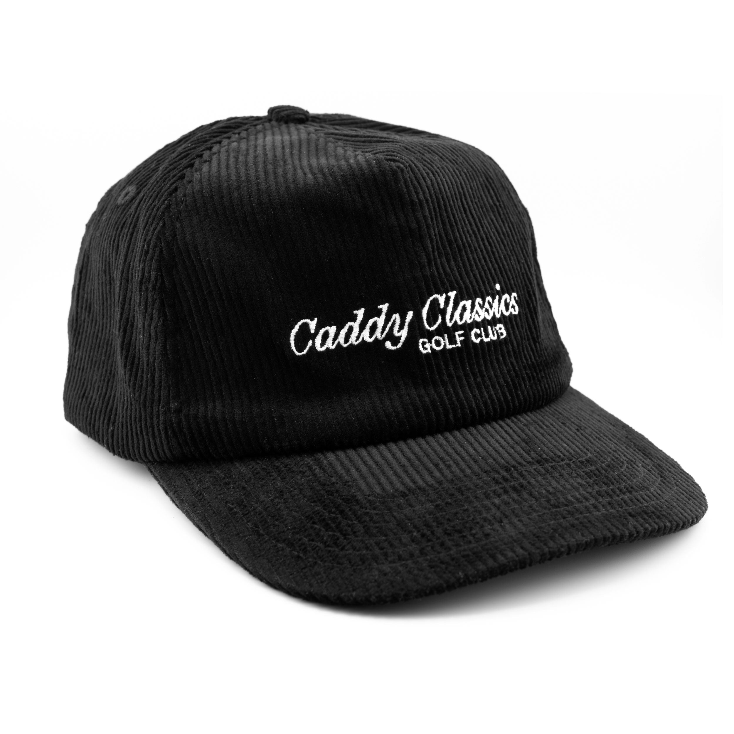 White Corduroy Golf Hat — Snapback | Caddy Classics