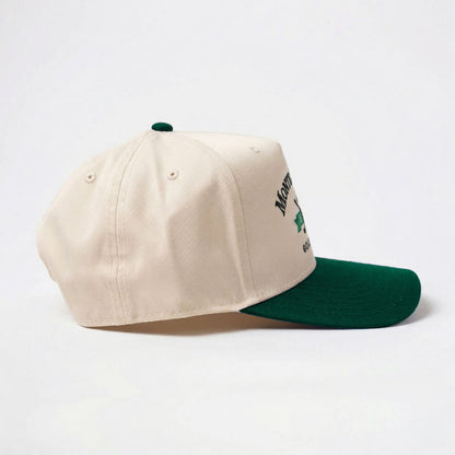 Monte Carlo Traditional golf hat in dark green — side profile