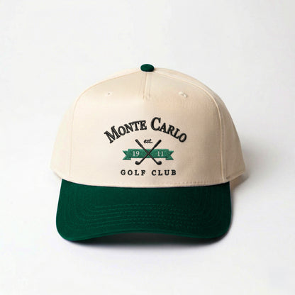 Monte Carlo Traditional golf hat in dark green — front view