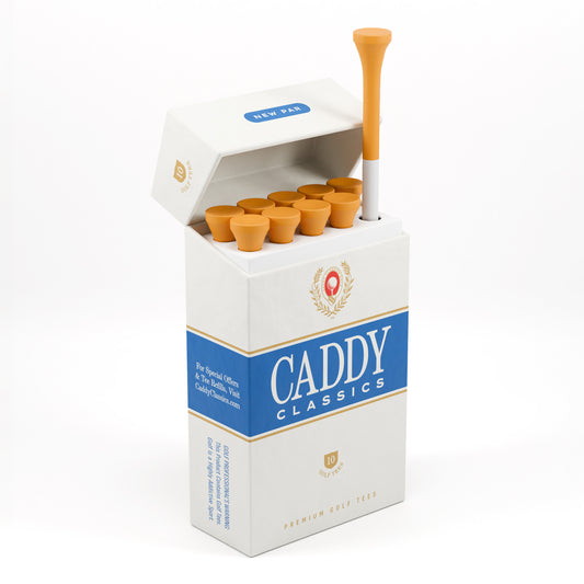 New Par | Golf Tee Holder + 10 Bamboo 3¼ Inch Tees