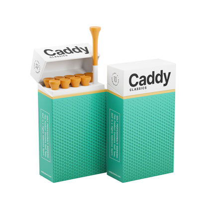 New Par | Golf Tee Holder + 10 Plastic 3¼ Inch Tees (2x Pack)