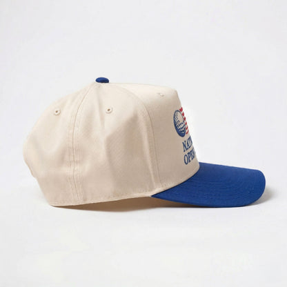 National Open 1997 golf hat in royal blue — side profile