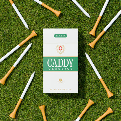 Old Par | Golf Tee Holder + 10 Bamboo 3¼ Inch Tees