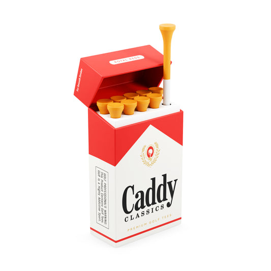 Royal Reds | Golf Tee Holder + 10 Bamboo 2¾ Inch Tees