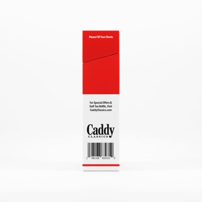 Royal Reds | Golf Tee Holder + 10 Bamboo 2¾ Inch Tees