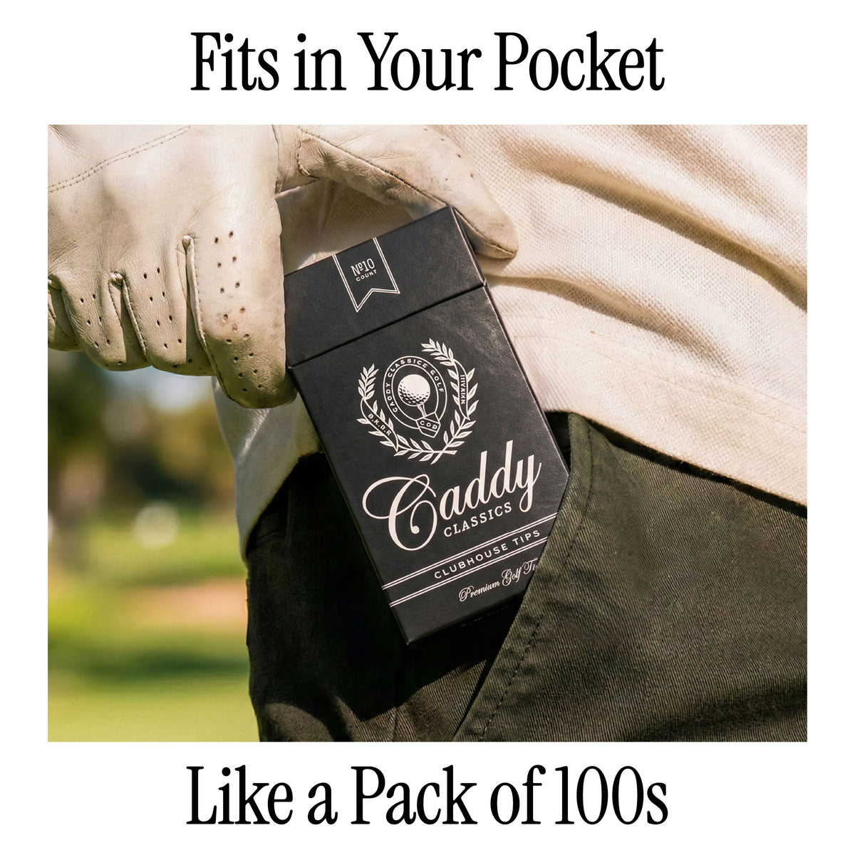 Clubhouse Tips | Golf Tee Holder + 10 Plastic 3¼ Inch Tees